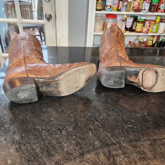 Lucchese Men's Clint Mad Dog Goat Round Toe Cowboy Boots. Size 8 2E. NO RETURNS. - Picture 3 of 8